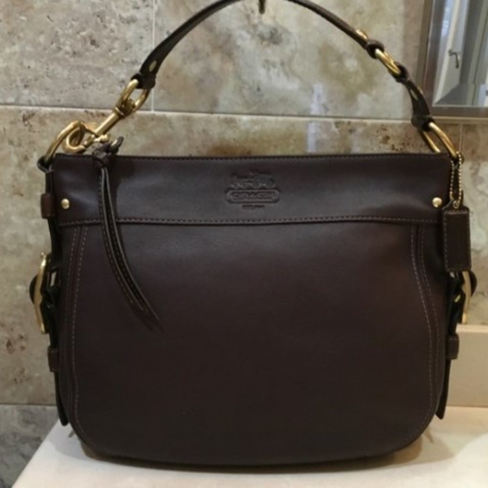 Beautiful Coach Carly Chestnut leather bag - NWOT with Gorgeous Leather Wallet - Picture 5 of 14